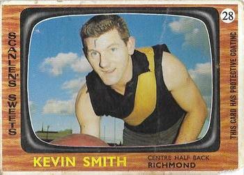 1967 Scanlens VFL #28 Kevin Smith Front